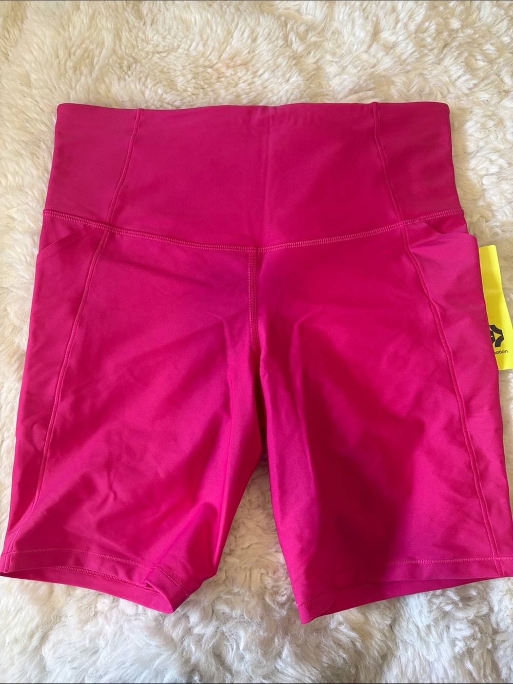 all in motion Bright Pink High-Rise Bike Shorts